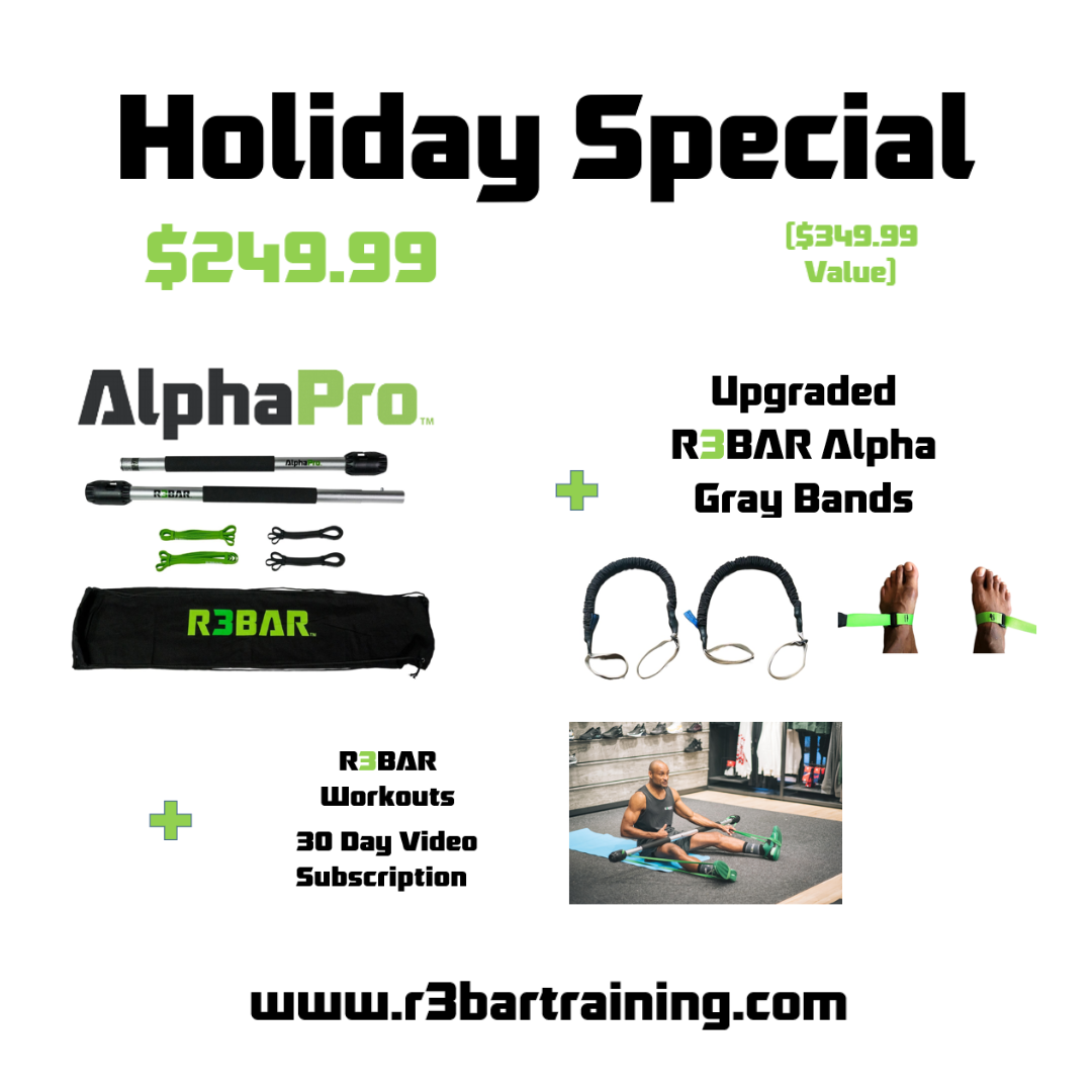 *HOLIDAY SPECIAL* R3BAR Alpha Pro / Upgraded Black Bands / Workout Package