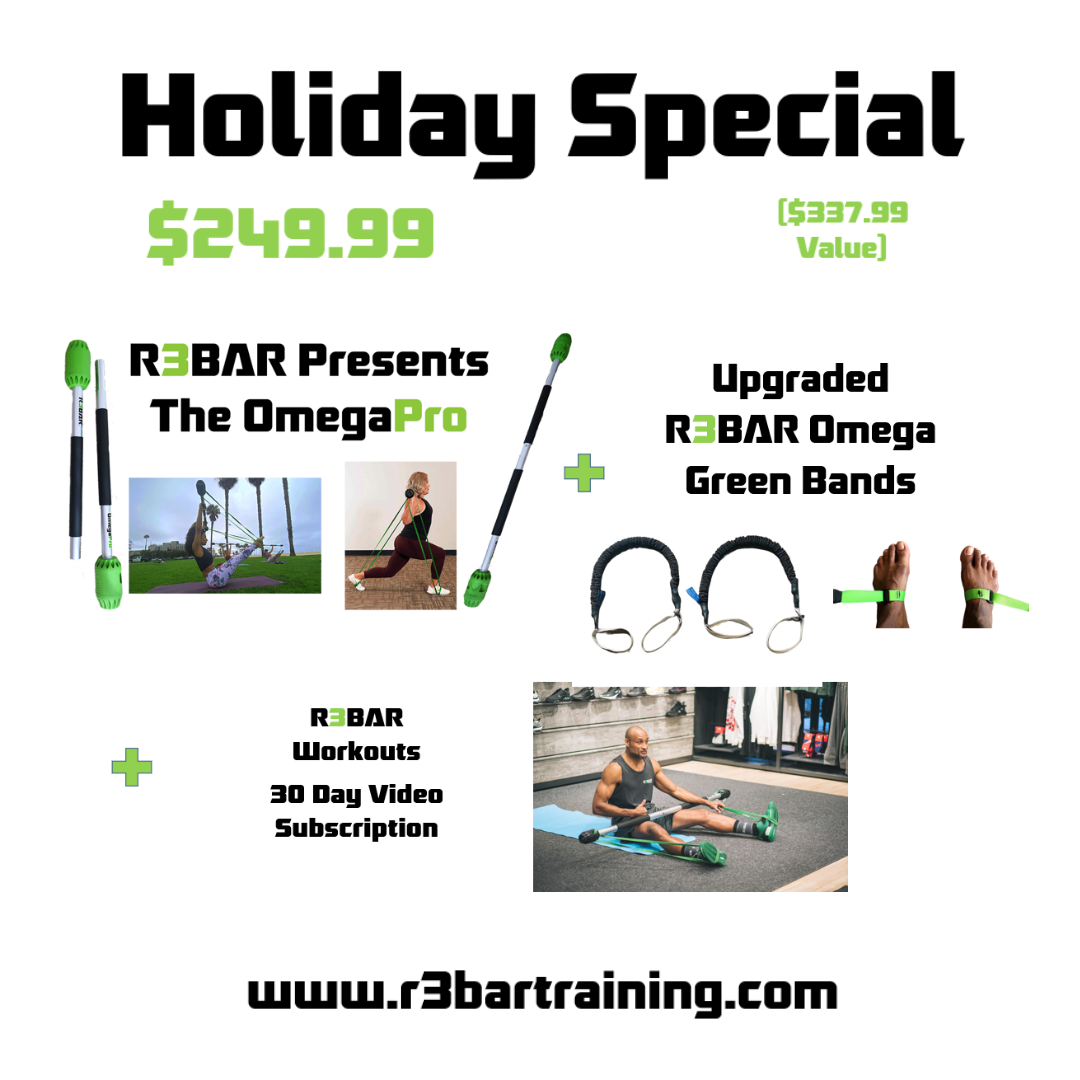 *HOLIDAY SPECIAL* R3BAR Omega Pro /Upgraded Green Bands / Workout Package